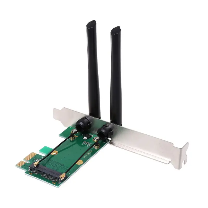 Беспроводная сетевая карта WiFi Mini PCI-E Express для адаптера PCI-E 2 антенны внешние сетевые карты ПК