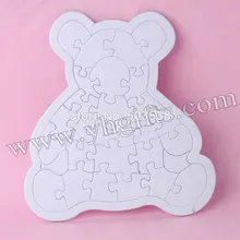10 шт./лот, создать свой собственный медведь головоломки, Краски Незаконченный хобби, Логические игры. детский сад ремесел. ранние развивающие игрушки
