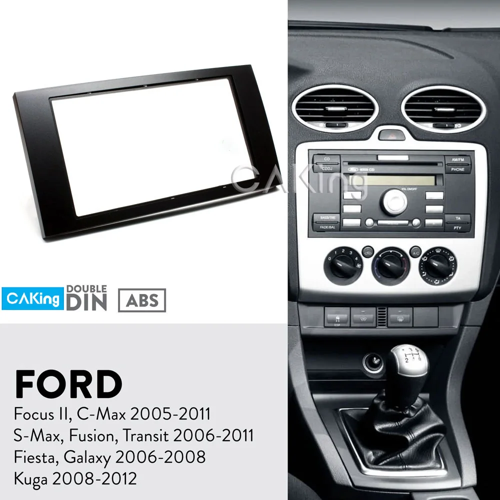 Автомобильная панель радио для FORD Fiesta, Galaxy 2006-2008; Kuga 2008-2012 Dash Kit переходная пластина адаптер рамка крышка консоли отделка