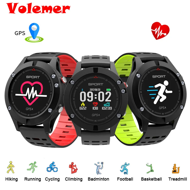 

2017 Outdoors Sport No.1F5 GPS Smart watch Altimeter Barometer Thermometer Bluetooth Smartwatch Wearable devices for iOS Android