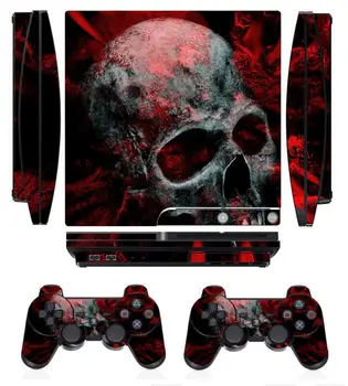 

Skull 251 Vinyl Skin Sticker Protector for Sony PS3 Slim PlayStation 3 Slim and 2 controller skins Stickers