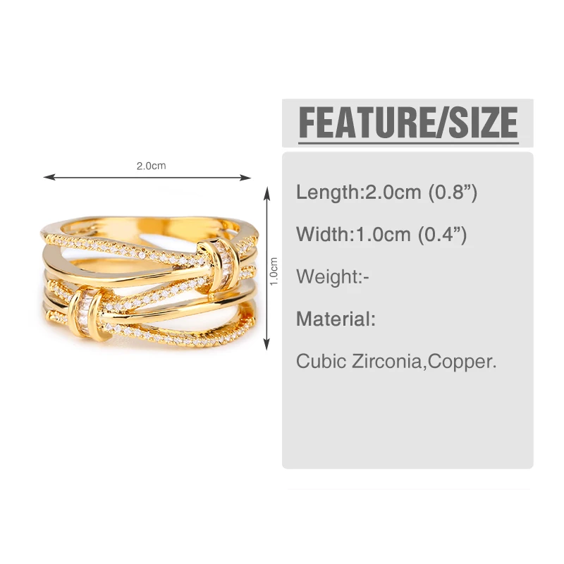 OCESRIO Роскошные циркониевые золотые кольца для женщин и девочек, кубический цирконий, женские волнистые кольца, ювелирные изделия CZ, Дубай, золотые украшения, rig-f85