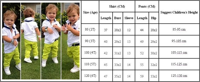 Красивый комплект летней одежды для мальчиков, модная одежда для мальчиков костюм для мальчиков из 2 предметов(белая футболка+ зеленые штаны) DS26
