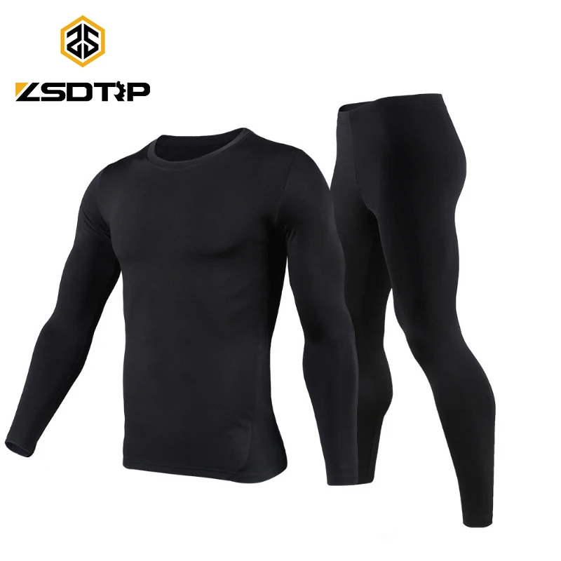 ZSDTRP دراجة نارية الرجال الحرارية الملابس الداخلية الدعاوى مجموعة المحرك التزلج الشتاء الدافئة قاعدة طبقات ضيق طويل قمم و السراويل موتوكروس