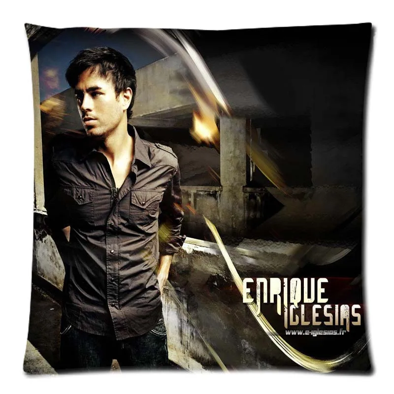 Наволочка для подушки из хлопка и льна с принтом Enrique Iglesias наволочка домашнего