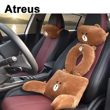 Atreus подголовник автомобиля чехлы для поясницы и шеи Подушка для BMW e46 e39 e36 Audi a4 b6 a3 a6 c5 Renault duster Lada granta