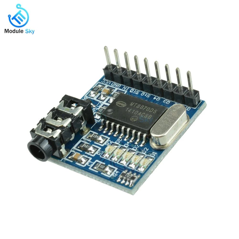 MT8870 DTMF Adio декодер речи Doding доска голосовой модуль для Arduino с контакты светодиодный индикаторы