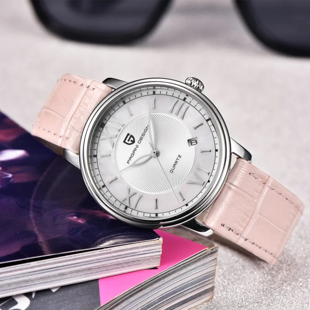 Женские кварцевые часы PAGANI водонепроницаемые с кожаным ремешком|montre brand|montre