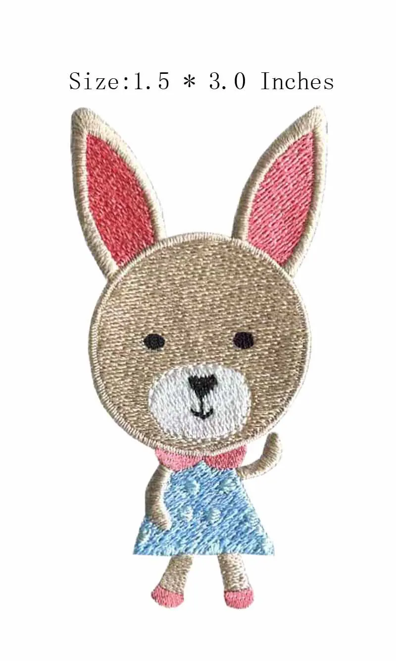 3.0"high Rabbit embroidery patch cafe racer/iron on embroidered