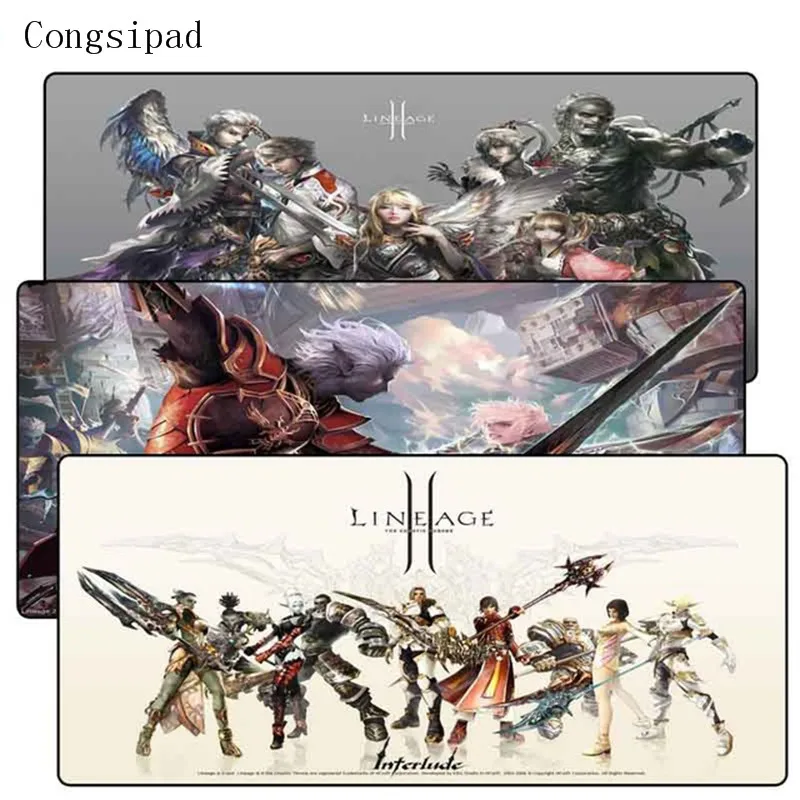 Congsipad lineage 2 Экстра большой коврик для мыши игровой нескользящий натуральный