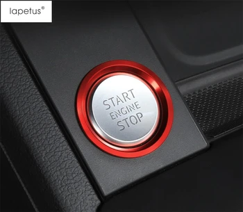 

LAPETUS Accessories Fit For Audi A5 A4 B9 2016 - 2020 Start Stop Engine Push Button Key Decoration Ring Cover Kit Trim