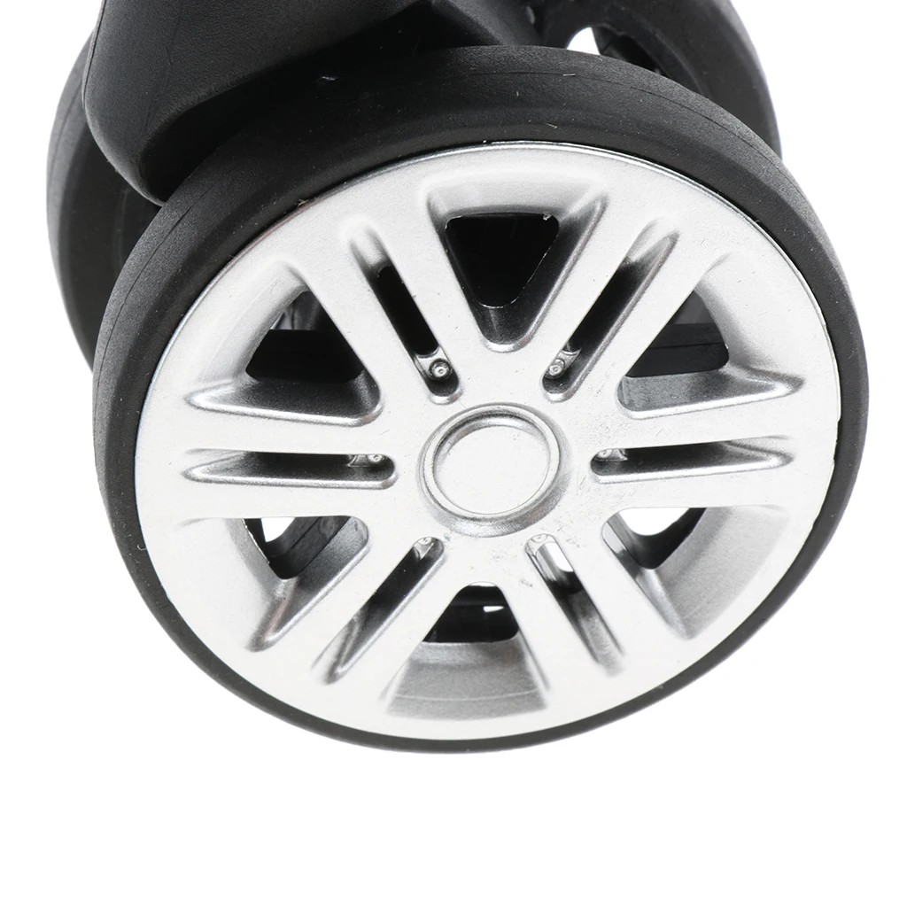1 Pair A19 Swivel Mute Dual Roller Wheels DIY Suitcase Luggage Replacement Casters for Travelling Bag Travel Suitcase