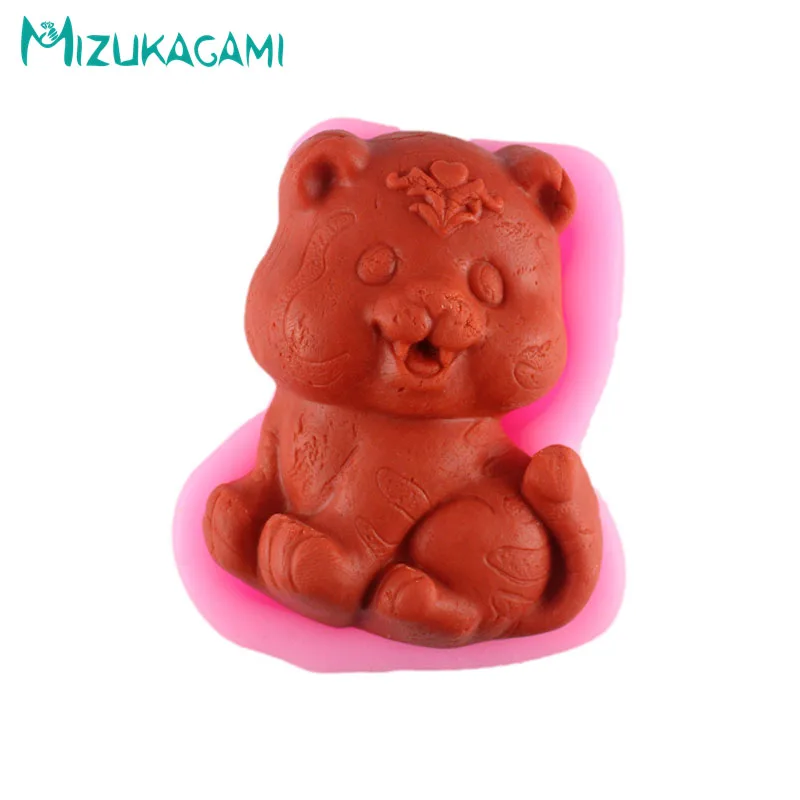 Новый милый мини 3D Тигр модель мыло ручной работы форма для мыла Сделай сам из
