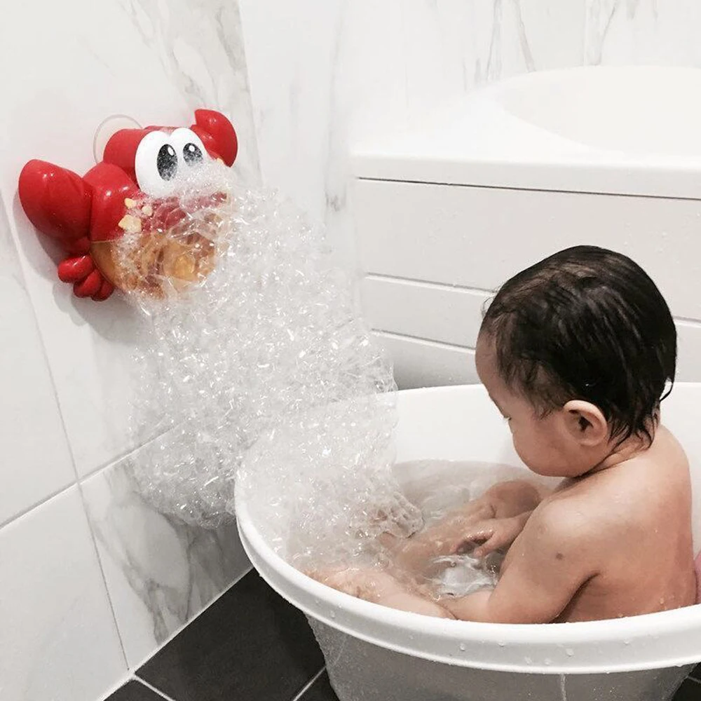 Baby Bath Bubble Machine Bathroom Accessories Sets Big Frogs Automatic Bubble Maker Blower Music Maker Bathtub Soap Machine
