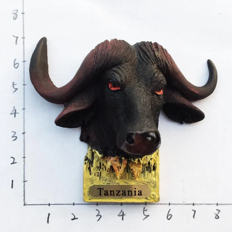 Кения креативные дорожные сувениры трехмерные магнитные наклейки bison head на