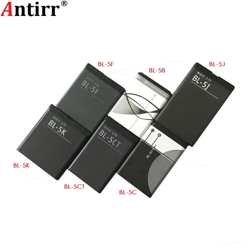 

1pc Antirr Original BL-5C BL-5B BL-5F BL-5K BL-5J BL-5CT cellphone Replacement Battery For Nokia Li-ion Rechargeable Batteries