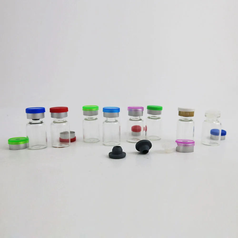 Mini perfume bottle cosmetic bottle mini cosmetic bottle 100 x 2ml Clear Perfume Essential Oil Essence Glass Bottles with Filp off Lids Pharmaceutica Sample Vials & Rubber Stopper