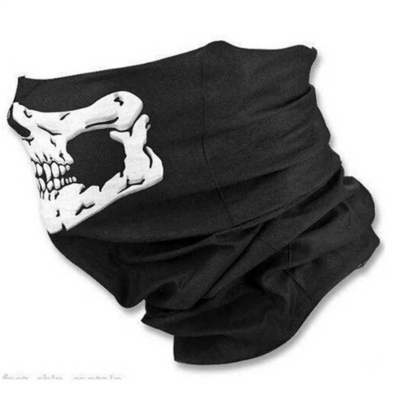 mens infinity scarf Unisex Ghost Skull Half Face Scarf Motorcycle Headwear Scary Party Halloween Collar Ride Neckerchief Neck Tube  Bandana male scarf