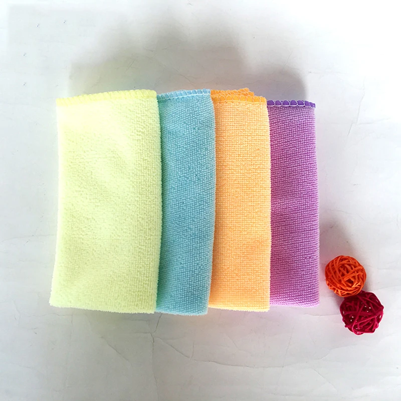 10pcs/lot Soft Microfiber Hand Towel Quick Dry Face Towel Square Car Table Cleaning Cloth Household Cleaning Cloth Multifunction 3
