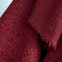 Red yarn-dyed Wool cotton circle wool coat fabric/ woolen tweed tecido telas christmas tulle dress african patchwork fabric A174 photochromic wool fabric