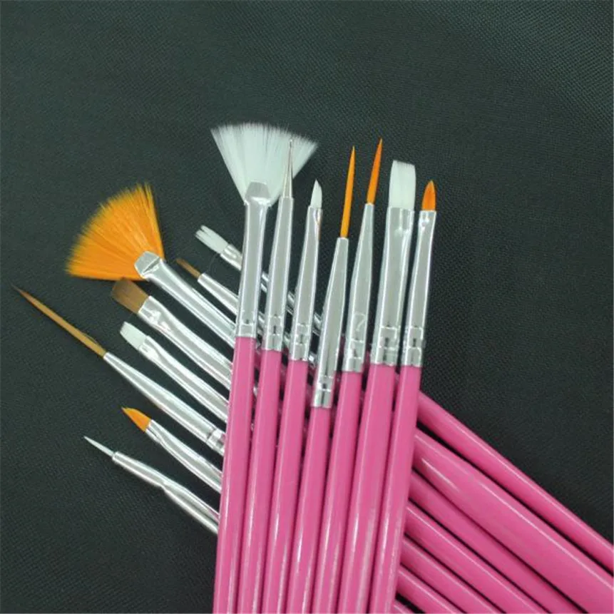 

HAICAR 15Pcs Nail Art Designer Pen DIY Nail Decorating Manicure Tools Nylon Hair Drop Shipping 70822