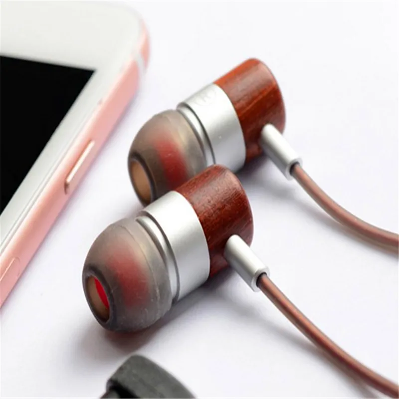 

hand made sandalwood and metal cavity 72 shares wire sub woofer hifi monitor earphone with 1.2m cable sophisiticated craftmanshi