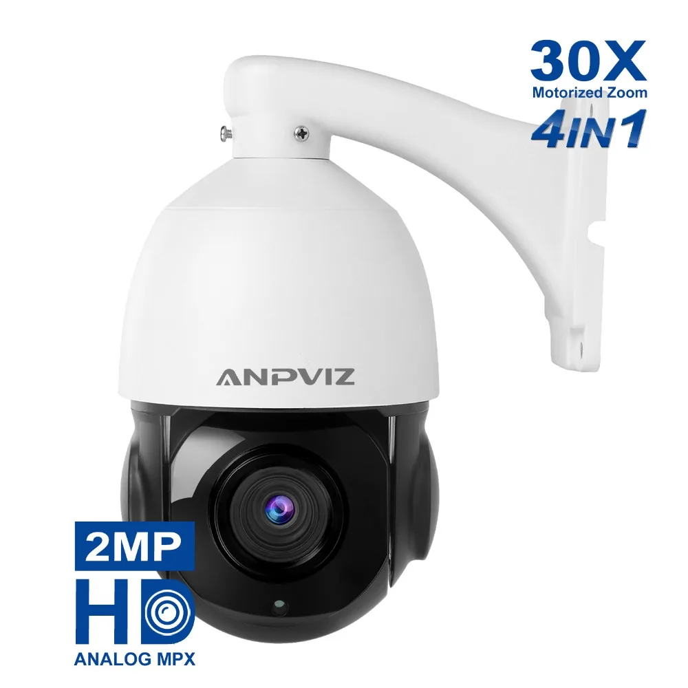 

Anpviz 4 In 1 AHD PTZ Camera 1080P Dome 2MP 30X Optical Zoom IR 50M Security CCTV Analog Camera Outdoor Weatherproof