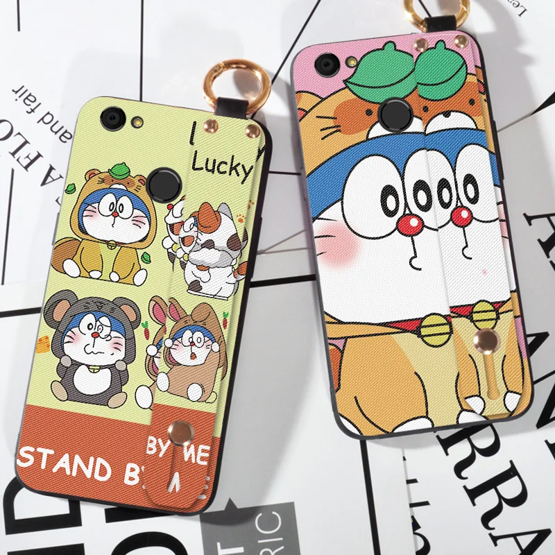 

Wrist Strap Cartoon Cat Bumper Cases For ZTE Blade A6 Lite Luxury Silicone Cover Bag Case For ZTE Blade A0622 5.2"