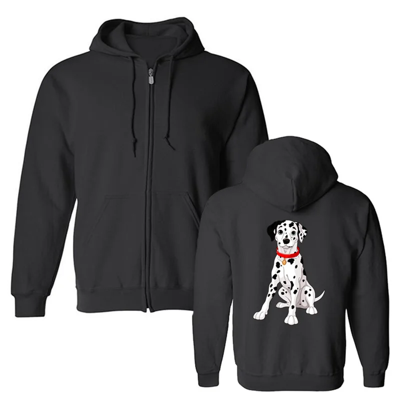 

Little Dalmatian Dog Cartoon Fashion Printed Hoodies Men Fleece Sweatshirt Casual Hip Hop Hooded