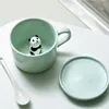 3D Lovely Small Animal Milk Cup Creative Cartoon Ceramic Mug Heat-resistant Celadon Cup The Best Gift For Children Little girl ► Photo 2/6