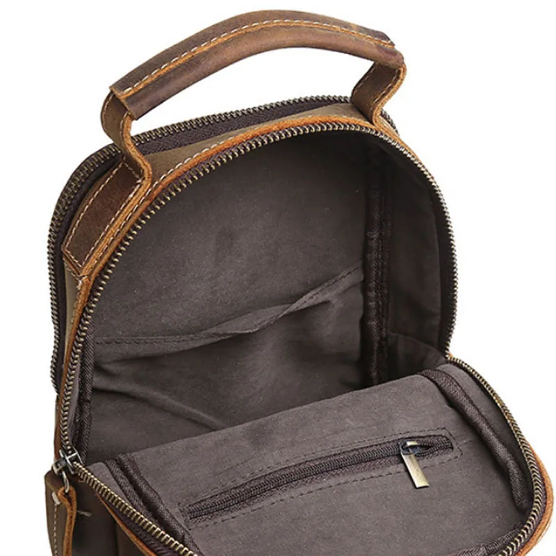 Мужская винтажная сумка Crazy Horse из натуральной воловьей кожи, сумка на плечо, сумка через плечо, сумка для путешествий