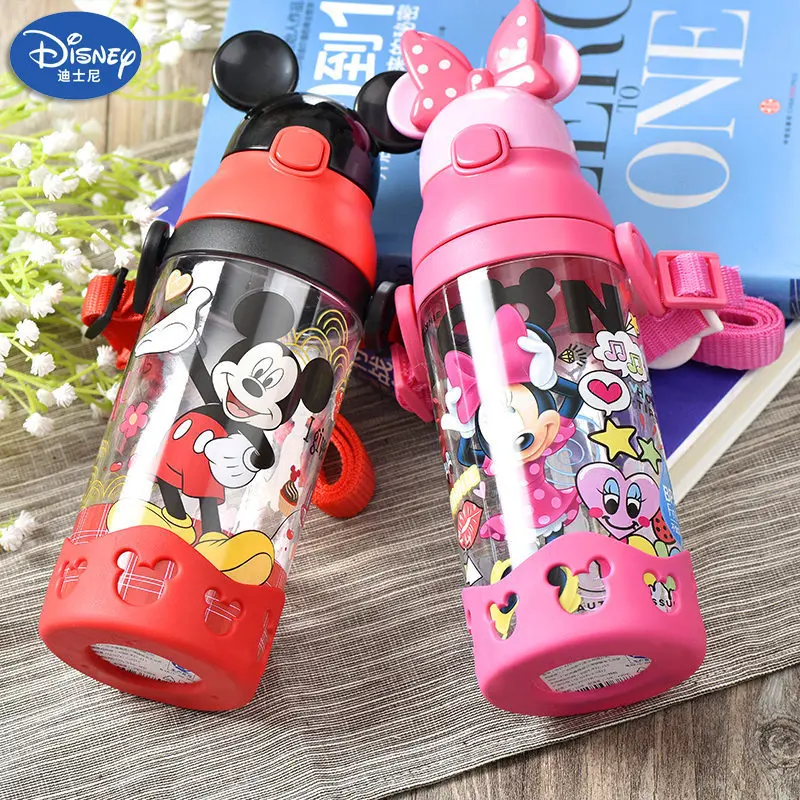 Disney, gobelets pour enfants, en plastique, anti-chute, bouilloire pour la maison, droite, tasse anti-fuite pour la maternelle