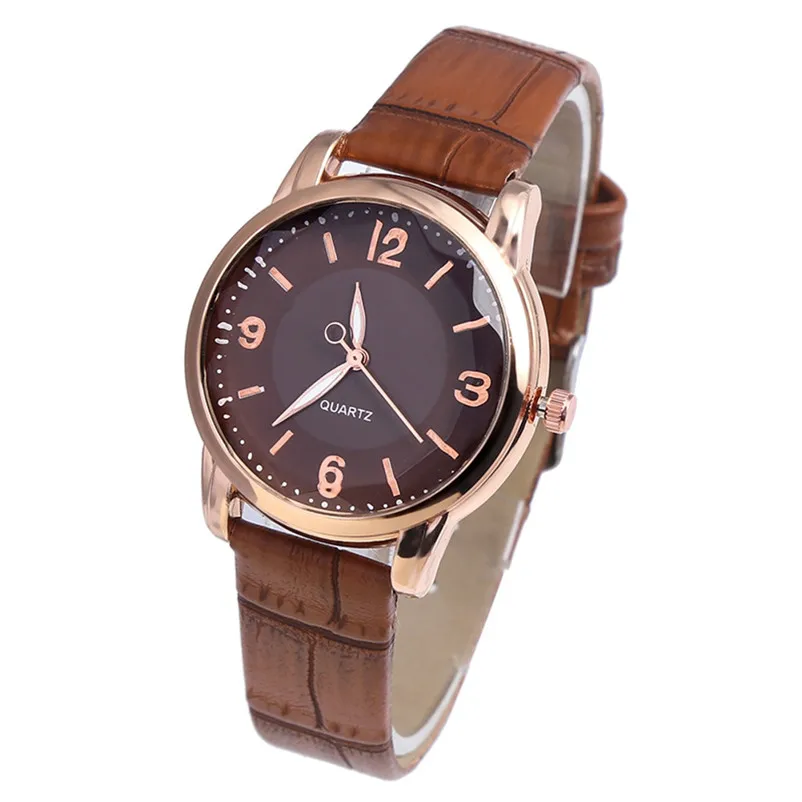 Casual Women Watches Bracelet Watch Ladies leather band alloy Analog Quartz Round Wrist Watch clock Relogio Masculino Y19 (2)