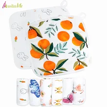 Muslinlife носовой платок полотенце новорожденного мыть полотенце, ребенок бамбуковый хлопок 6 слоев муслиновая ткань Многофункциональное использование супер мягкий