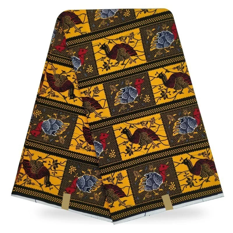 

African tissus Real Dutch Wax High Quality African Ankara tissus Fabric 6yard African Veritable Wax Fabric 100% Cotton