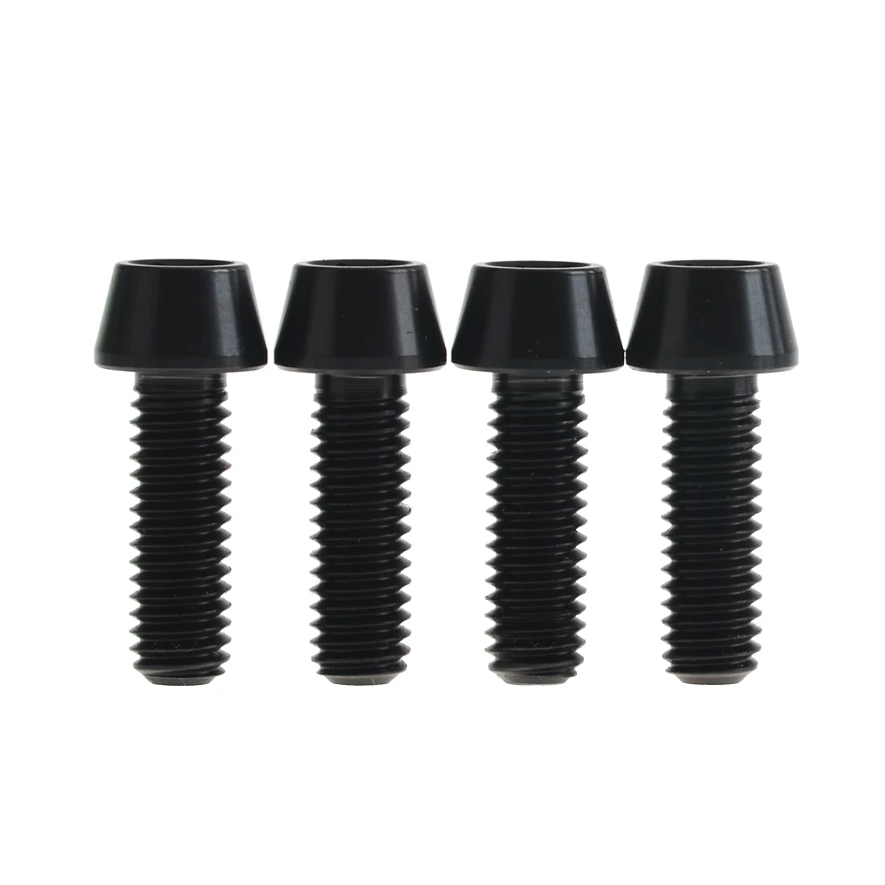 

4PCS Titanium Ti Bolt M6*18 Bike Bicycle Screw M6x18mm Taper Head Conical Head for Bike Seatpost Boulons de bicyclette