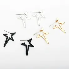 Модные Преувеличенные открытые геометрические полые серьги-гвоздики в стиле панк для женщин, ювелирные изделия, подарки