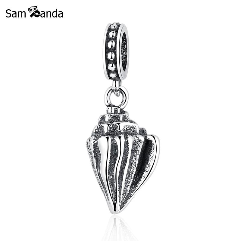 

Authentic 100% 925 Sterling Sliver Bead Charm Ocean Life Conch Shell Pandent Beads Fit Pandora Bracelets & Bangles Diy Jewelry