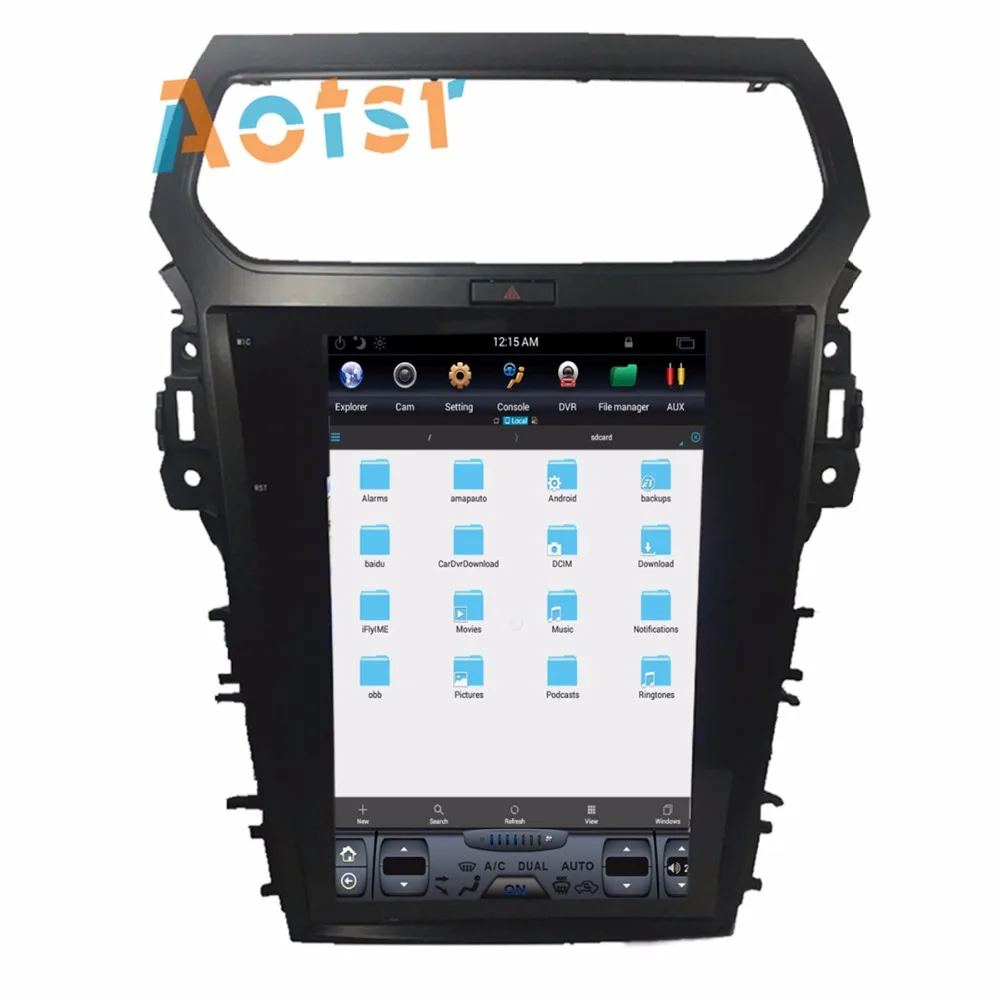 Cheap BIG Screen Tesla style Android 6.0 car GPS radio stereo For Ford Explorer 2011-2016 automotive gps navigation headunit BT no dvd 5