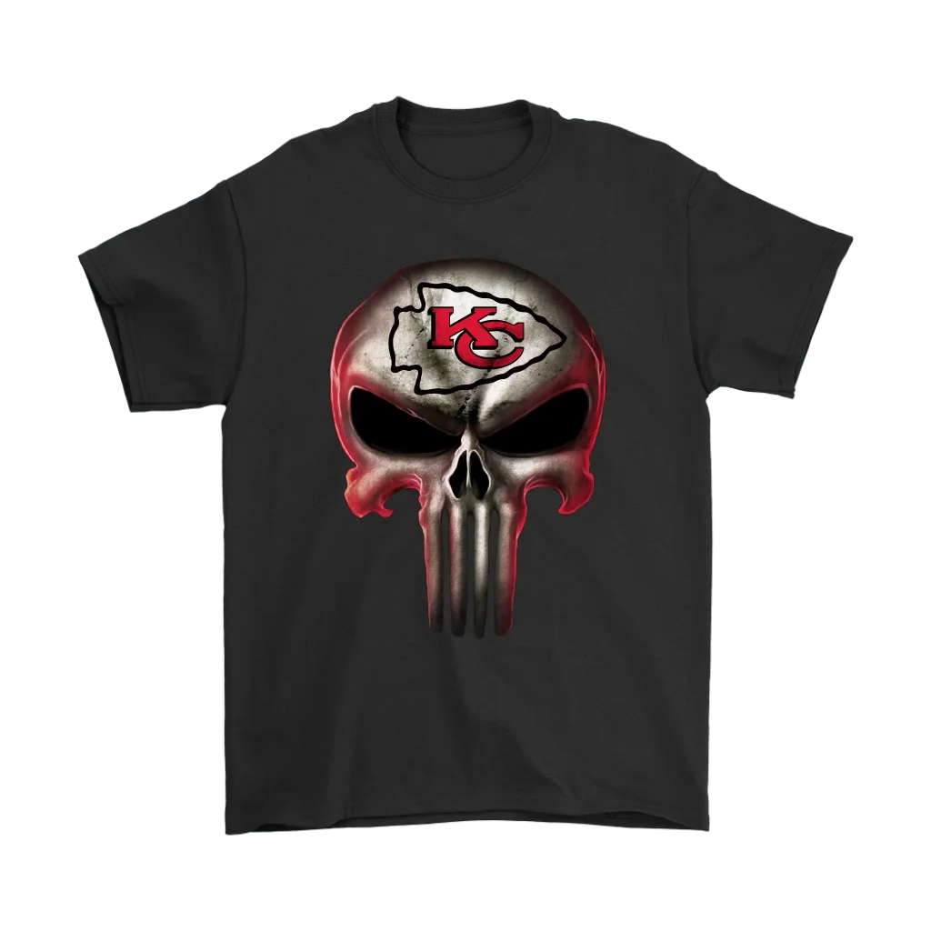 

KANSAS CITY CHIEFS THE PUNISHER MASHUP FOOTBALL SHIRTS