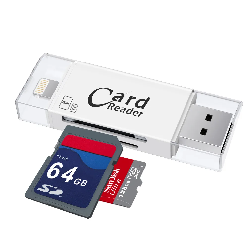 Kismo USB2.0 кардридер TF Micro SD карта OTG Lightning USB для iPhone X 8 7 6 Plus 5S ipad Android телефонов|otg 3 in 1|otg