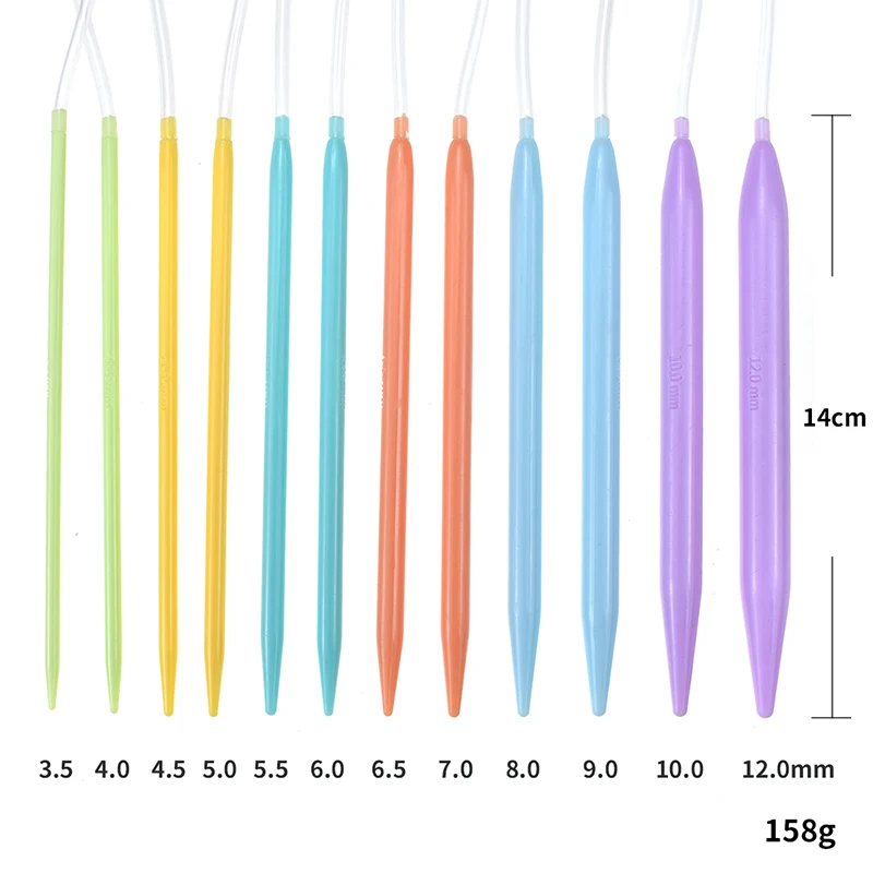 12 шт./компл. круговой вязальный крючок Вязание иглы 80 см трубки вязать иглы для иглы круговой Вязание ремесла Инструменты KN019