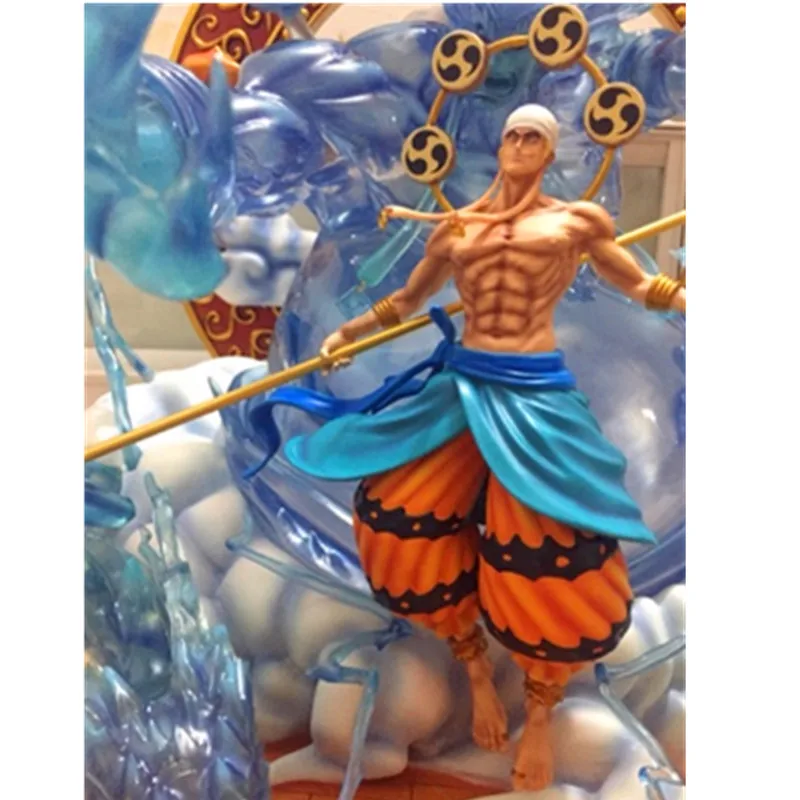 Аниме ONE PIECE Sky Piea Enel Thunder God статуя смолы фигурка коллекция Украшение Рабочего Стола G2630