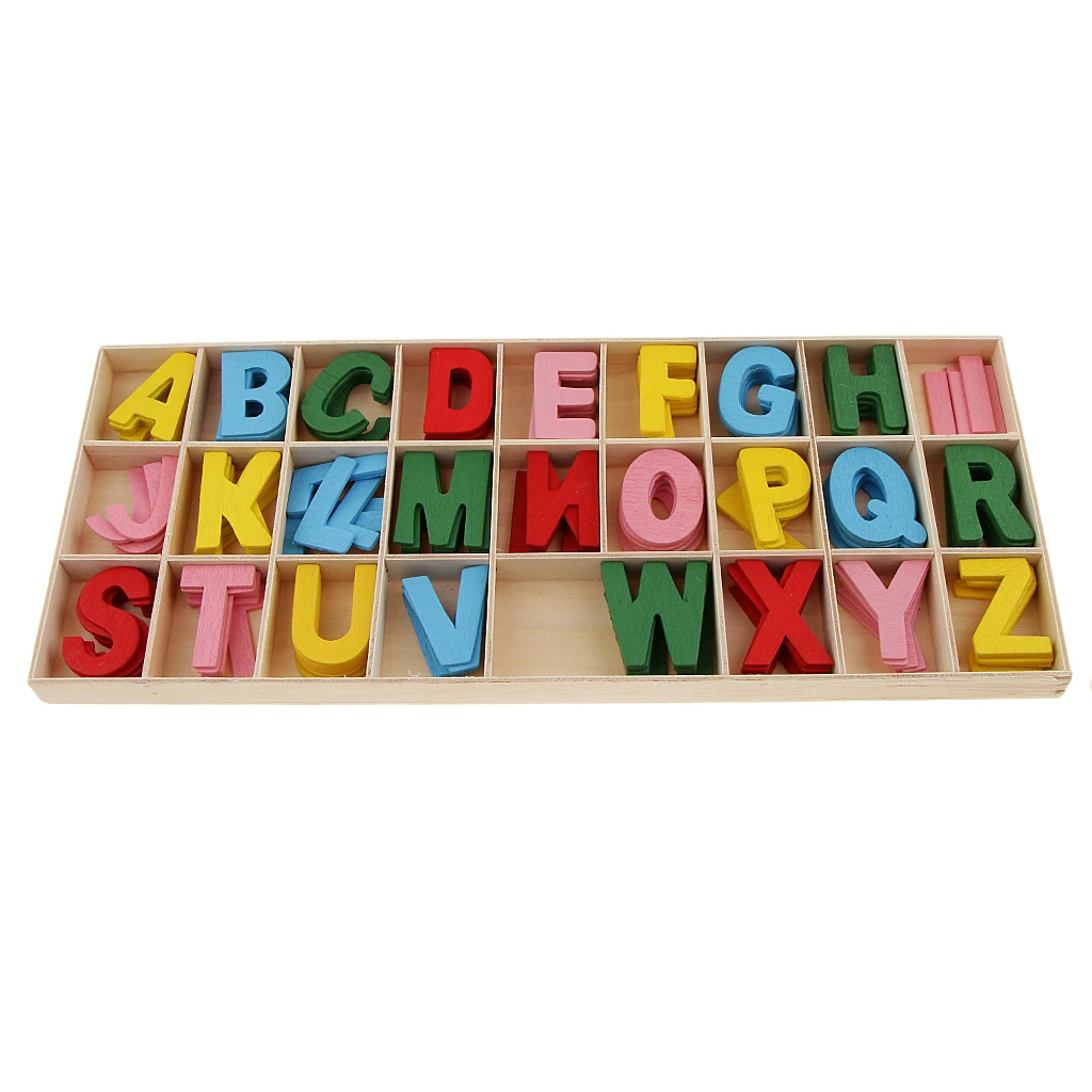 156pcs Wood Alphabet Letters 