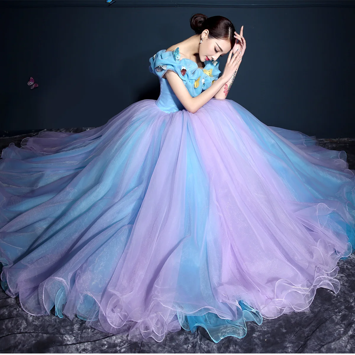 Elegant Fashion Fast Delivery Princess Prom Dresses 2019 Applique Long
