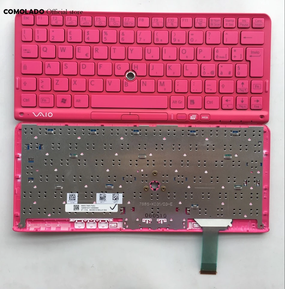 IT Italian Keyboard For SONY VPC P11 Series P119 P119JC P118 P115 With pink Frame Laptop Layout | Компьютеры и офис