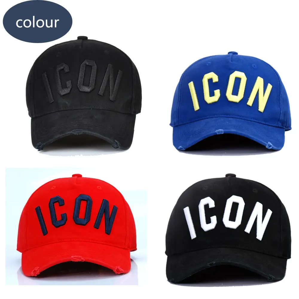 Top Quality Icon Cap 100 Cotton Luxury Brand Cap Icon Embroidery Hat For Men Cap Black Baseball