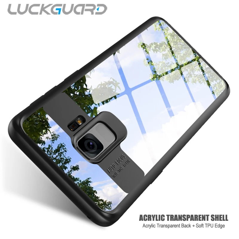 Для Samsung Galaxy S9 случае luckguard полный защитный тонкий ТПУ и акриловый прозрачный