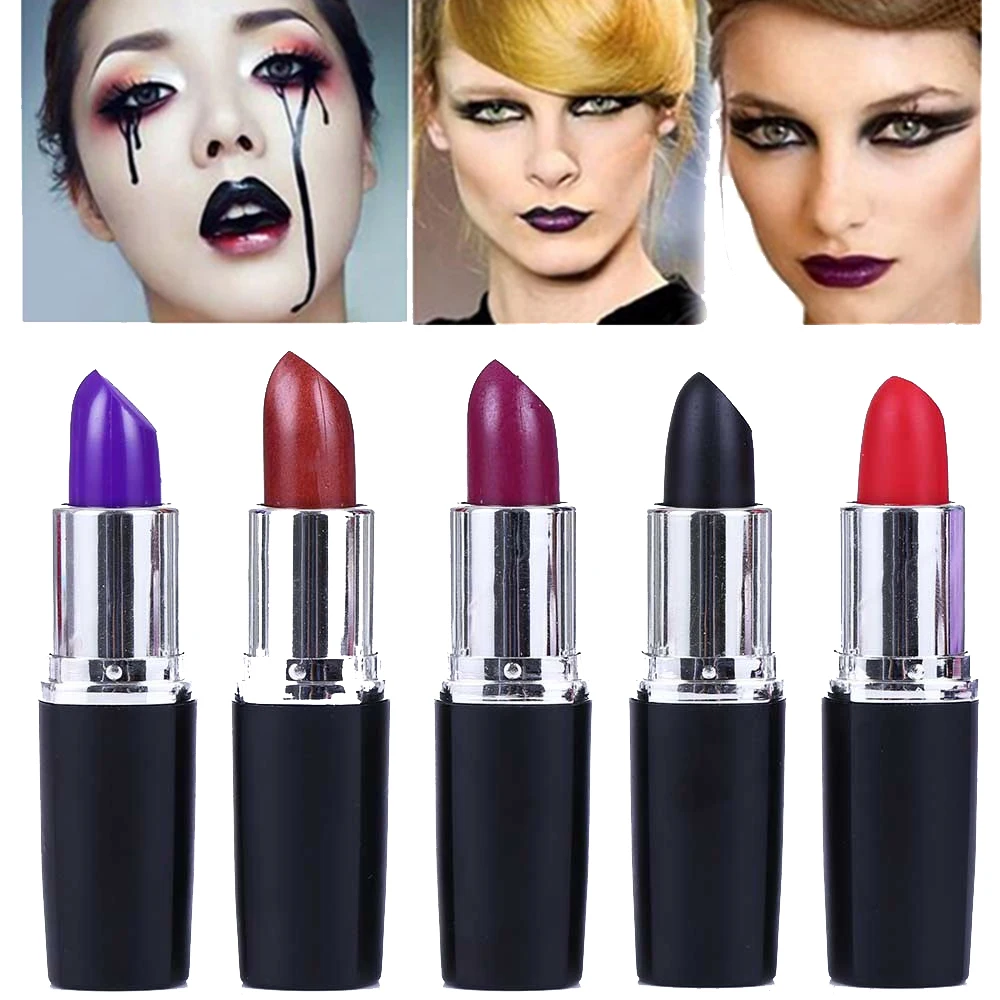 

TOMTOSH NEW Waterproof lipstick Vampire Style 8 colors Cosmetic Matte Lip Stick Long Lasting batom matte gold black lipstick