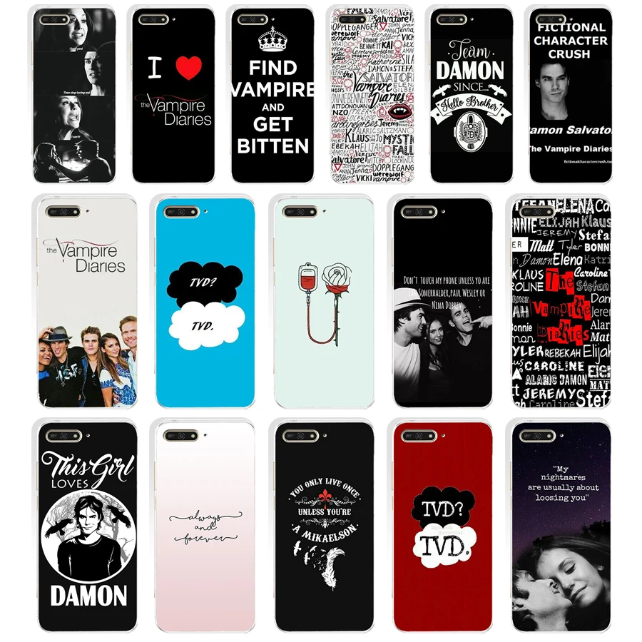 

124SD The Vampire Diaries 02 Soft Silicone Tpu Cover Case for huawei Honor 7c 7x 7a pro 7x P20 Nova 2i 3i